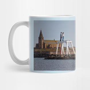 'The Couple' at Newbiggin by the Sea (2) Mug